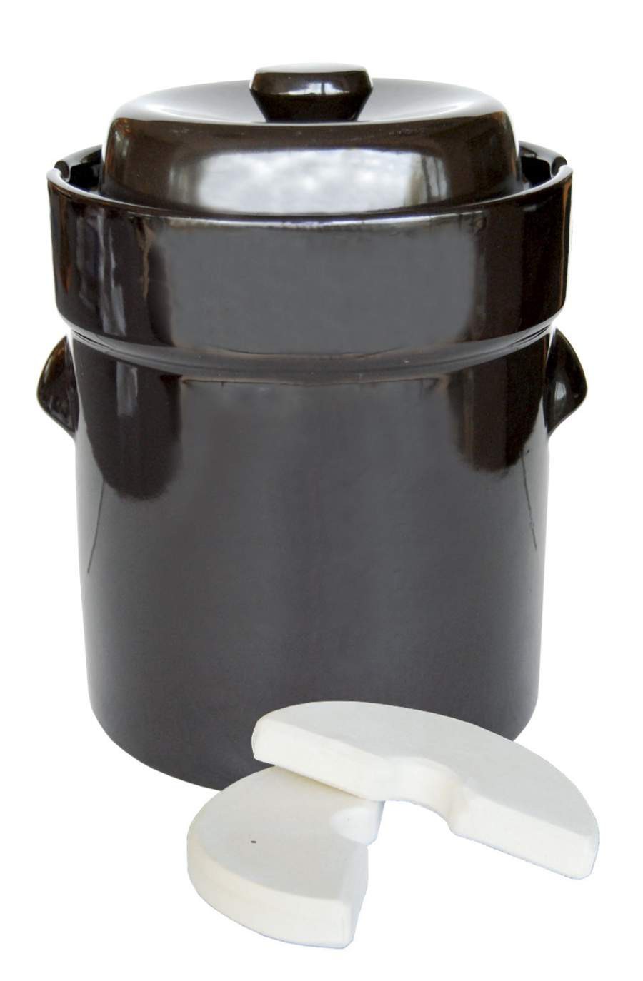 ▷ Pot à choucroute avec pierres lacto-fermentation 10L Marron au meilleur  prix - Choucroute